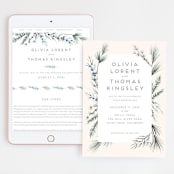 "Winterelle" - Wedding Website in Cornflower by Petra Kern - Match Your Stationery