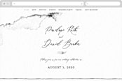 "Inky" - Wedding Website in Ink by Pink House Press - Desktop Design