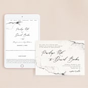 "Inky" - Wedding Website in Ink by Pink House Press - Match Your Stationery