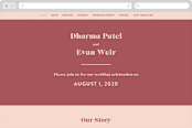 "Headline" - Wedding Website in Rust by Melissa Egan of Pistols - Desktop Design