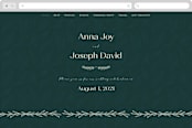 "Snippet" - Wedding Website in Pine by Sarah Brown - Desktop Design