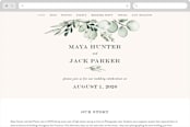 "Gentle Greens" - Wedding Website in Fern by Petra Kern - Desktop Design