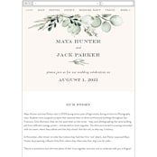"Gentle Greens" - Wedding Website in Fern by Petra Kern - Mobile Layout