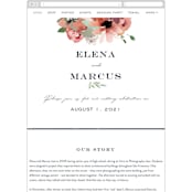 "Cascading Florals" - Wedding Website in Rouge by Leah Bisch - Guest Management