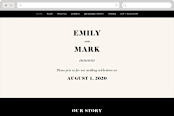 "Angled" - Wedding Website in Onyx by GeekInk Design - Desktop Design
