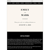 "Angled" - Wedding Website in Onyx by GeekInk Design - Mobile Layout