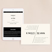 "Angled" - Wedding Website in Onyx by GeekInk Design - Match Your Stationery