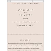 "Adora" - Wedding Website in Dawn by Leah Bisch - Mobile Layout