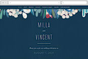 "Floral Burst" - Wedding Website in Ocean by Morgan Ramberg - Desktop Design