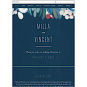 "Floral Burst" - Wedding Website in Ocean by Morgan Ramberg - Mobile Layout