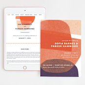 "tissue texture" - Wedding Website in Papaya by Carrie Moradi - Match Your Stationery