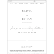 "In Love" - Wedding Website in Ink by Carolyn MacLaren - Mobile Layout