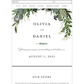 "Side Swept" - Wedding Website in Navy by Susan Moyal - Mobile Layout