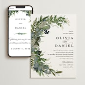 "Side Swept" - Wedding Website in Navy by Susan Moyal - Match Your Stationery