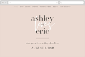 "Loved" - Wedding Website in Champagne by Angela Garrick - Desktop Design