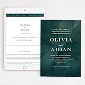 "Succulent Center" - Wedding Website in Cactus by Jessica Williams - Match Your Stationery