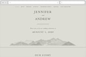 "Modern Mountain" - Wedding Website in Fog by Stephanie Biller - Desktop Design