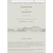 "Modern Mountain" - Wedding Website in Fog by Stephanie Biller - Mobile Layout