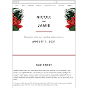 "Tropical Bouquet" - Wedding Website in Basil by Elly - Guest Management