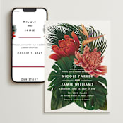 "Tropical Bouquet" - Wedding Website in Basil by Elly - Match Your Stationery