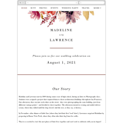 "Autumn Vows" - Wedding Website in Burnt Orange by Chris Griffith - Mobile Layout