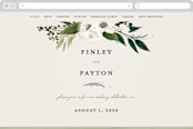 "Botanical Ring" - Wedding Website in Ivory by Susan Moyal - Desktop Design