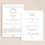 "Ridgeline" - Wedding Website in Ivory by Eric Clegg - Match Your Stationery