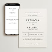 "Ordered Grace" - Wedding Website in Snow by That Girl Press - Match Your Stationery