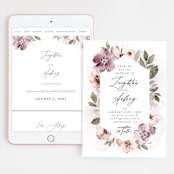"Fancifully" - Wedding Website in Dust Mauve by Everett Paper Goods - Match Your Stationery