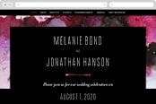 "Aurora" - Wedding Website in Raspberry by Itsy Belle Studio - Desktop Design