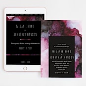 "Aurora" - Wedding Website in Raspberry by Itsy Belle Studio - Match Your Stationery