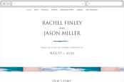 "Sand & Sun" - Wedding Website in Ocean by Nicole Walsh - Desktop Design