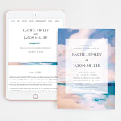 "Sand & Sun" - Wedding Website in Ocean by Nicole Walsh - Match Your Stationery
