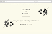 "Silver Dollar Eucalyptus" - Wedding Website in Ivory by Shannon Chen of Four Wet Feet Studio - Desktop Design