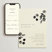 "Silver Dollar Eucalyptus" - Wedding Website in Ivory by Shannon Chen of Four Wet Feet Studio - Match Your Stationery