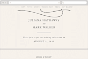 "Fountain Pen" - Wedding Website in Creme by Erin L. Wilson - Desktop Design
