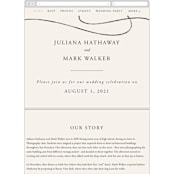 "Fountain Pen" - Wedding Website in Creme by Erin L. Wilson - Mobile Layout