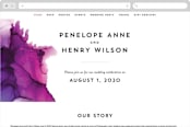"saturated" - Wedding Website in Plum by Erin Deegan - Desktop Design