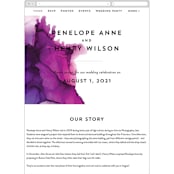 "saturated" - Wedding Website in Plum by Erin Deegan - Mobile Layout
