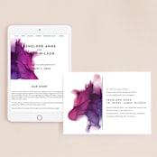 "saturated" - Wedding Website in Plum by Erin Deegan - Match Your Stationery