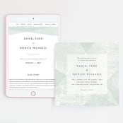 "Elegantly Minimal" - Wedding Website in Seafoam by itsjensworld - Match Your Stationery