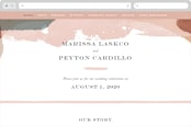 "Overlapping" - Wedding Website in Blush by Jennifer Wick - Desktop Design