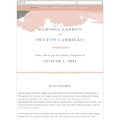 "Overlapping" - Wedding Website in Blush by Jennifer Wick - Mobile Layout