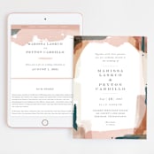 "Overlapping" - Wedding Website in Blush by Jennifer Wick - Match Your Stationery
