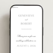 "Upper East" - Wedding Website in Charcoal by Megan Davis - Mobile Layout