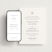 "Upper East" - Wedding Website in Charcoal by Megan Davis - Match Your Stationery