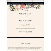 "Spring Botanicals" - Wedding Website in Papaya by Susan Moyal - Mobile Layout