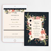 "Spring Botanicals" - Wedding Website in Papaya by Susan Moyal - Match Your Stationery