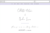 "Summer Palm" - Wedding Website in Plum by Baumbirdy - Desktop Design