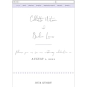 "Summer Palm" - Wedding Website in Plum by Baumbirdy - Mobile Layout